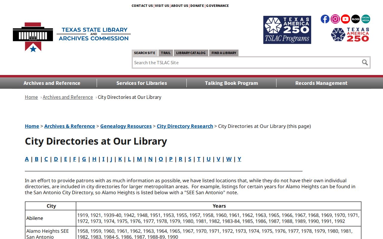 Benbrook previous residents directory research in the TSLAC Fort Worth Suburban listings